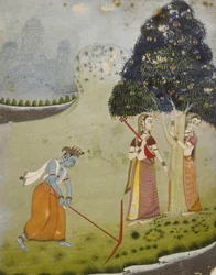 Balaram schöpft Wasser für Krishna